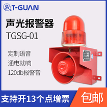 TGSG-01 industrial sound and light integrated alarm 220V switch quantity 485 voice alarm horn 24v380v