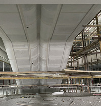 Factory direct supply escalator railing Atrium railing River GRG decorative ceiling ceiling Gypsum ceiling Flat light board