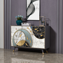 Light luxury bucket cabinet entry hall decoration cabinet modern simple American shoe cabinet entrance Cabinet sideboard solid wood storage locker