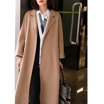 max soul edition wool cashmere medium and long pure handmade double-sided wool coat womens 2021 new wool coat