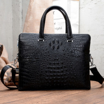 Genuine leather mens bag Jane about single shoulder inclined satchel handbag headlining Bull Leather Crocodile Tattooist briefcase Korean version Mens business bag