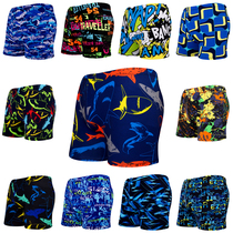 Mens swimming trunks fashion print adult plus size flat corner mens beach shorts hot spring swimsuit factory direct