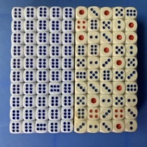 10-25 ordinary milky white dice KTV bar color sieve dice regular points special white red blue dot color