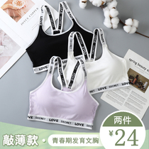 Girl underwear female development small vest cotton 12-16 years old without steel ring Junior High School High School student bra
