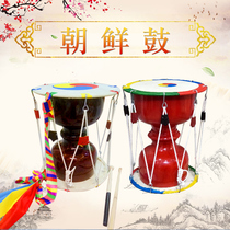 Adult Korean long drum waist drum stick drum pull rope cowhide painted drum children dance props drummer drummer