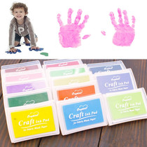 Baby hand and foot ink pad hand and foot print fetal hair permanent souvenir newborn baby child 100 days full moon gift