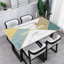 Pvc tablecloth waterproof oil-proof wash-free simple Nordic marble soft glass table mat tea table mat anti-scalding thickened