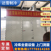 A complete set of cold storage equipment frozen storage refrigeration small unit vegetables fruits and seafood one fresh-keeping freezer compressor