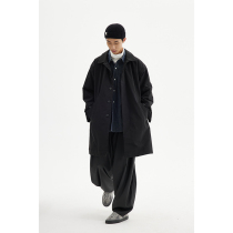 BUTTBILL Japanese vintage long single-breasted Balken trench coat spring coat for men and women couples