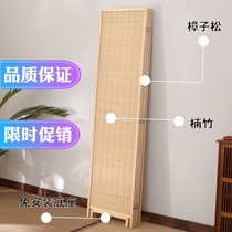 New Chinese bamboo folding screen Living room office Simple modern mobile entrance partition Bedroom home decoration