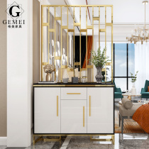 Light luxury entrance cabinet Shoe cabinet One-piece foyer screen partition cabinet Living room decorative cabinet Modern simple marble household