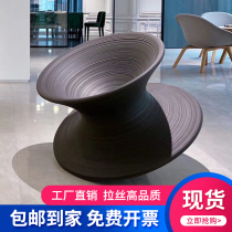 FRP gyro chair 360 degree tumbler rotating bench Net Red shopping mall beauty Chen ornaments childrens leisure chair