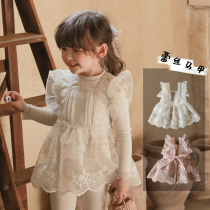 Chiumi Korea Imported Childrens Clothing 2022 Springtime Girl Puell Princess Lace Foreign Air Long of the Macci F1