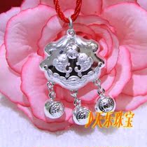 S990 foot silver baby Full Moon year old gift long life lock Fish Leaping Dragon door silver lock lock