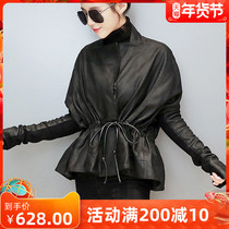 Europe Station 2021 new sheepskin slim slim waist leather women short fashion loose small coat