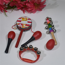 Small sand hammer baby red ball chasing hearing visual grasp intelligence training newborn baby toy rattling 0-1 year old