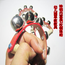 Orff Music Percussion bells Musical instruments Infant early education puzzle 5 bells Hand-held bells Rattles horseshoe leather hand bells
