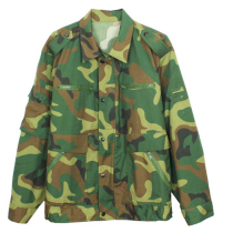 Old 87-style camouflage clothing multi-pocket with fart pocket big flower wear-resistant military training machine repair work labor protection set cotton polyester
