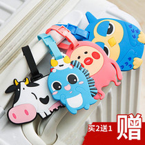  Luggage tag Luggage strap Travel tag Boarding pass Suitcase packing belt Cartoon tag Tag Check-in tag