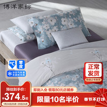Boyang home textile long staple cotton four-piece cotton cotton light luxury satin simple bed sheet kit bedding kit