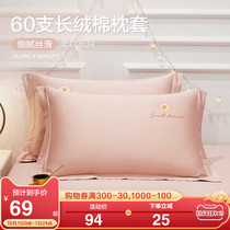 Boyang 60 long-staple cotton cotton pillowcase a pair of cotton pillow 48cmx74cm double small Daisy winter
