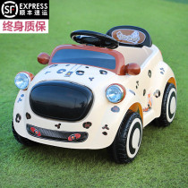 Infant childrens electric car four-wheeled car remote control car with music 1-3 years old male and female baby toy car can sit people