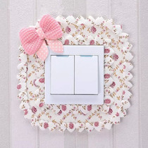 Fabric switch sticker double three switch protective cover creative living room bedroom lamp socket decoration closed fire sticker simple modern