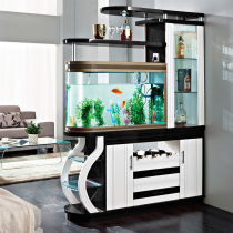 Entrance cabinet with fish tank Living room modern minimalist partition cabinet Room hall cabinet double-sided cabinet Wine cabinet shoe cabinet screen partition