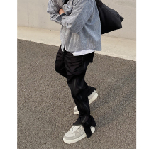 (STS)Double Zipper Double pressure Zipper Korean High Street function Joker casual trousers mens trend
