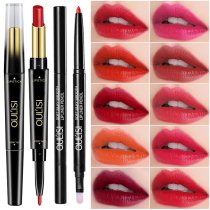 Double-headed lipstick lip liner integrated waterproof long-lasting non-fading cup non-decolorizing female hook line lip pen