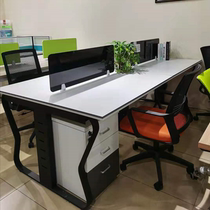 Staff desk 4 6 people Financial Computer chair combination Station 4 6 modern office building screen card table