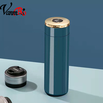 Light luxury smart thermos cup ladies high-grade 316 stainless steel portable mens simple water cup lovers straight Cup
