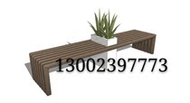 Chongqing outdoor stool Garden landscape Public park rest chair Shopping mall waiting wooden creative stool