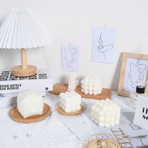 ins Rubiks cube candle Net red photo props creative ornaments aromatherapy candle holder jewelry tassel photography ornament background