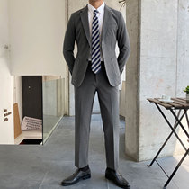  Casual suit suit mens professional business formal Korean version slim trend handsome wedding small suit mens dress