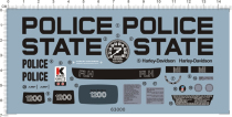 Motorcycle model 1: 6 STATE 1200cc FLH patrol police car special water sticker(63000)