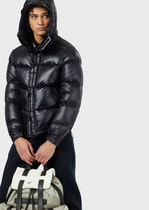(80% white duck down)￥6000 high end Italian line 21 years thick hooded men down jacket