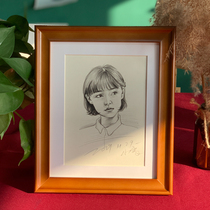 Sketch portrait custom sketch portrait pure hand-painted Photo generation portrait painting table setting photo frame birthday gift line drawing