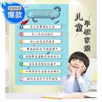Wall New New Childrens Room Family Training Decoration Education Ten Family Rules Primary School Height Sticker Classes Slogan