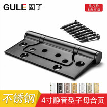 Stainless Steel 3 0 thickened 4 inch child female hinge room bedroom interior door solid wood door hinge black loose leaf sheet