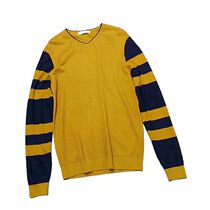 A14 domestic original single counter spring long sleeve V collar striped thin sweater mens cardigan men