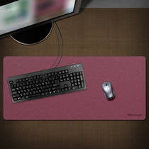 Simple solid color non-slip wear-resistant locking edge oversized waterproof mouse pad large black desk keyboard pad wrist pad