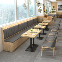 Card sofa by wall chairs combined milk tea shopcafé café dining room custom dessert hamburger hot pot West restaurant