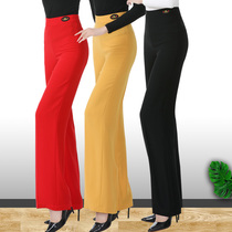Dance wide leg pants Womens Latin dance pants National standard dance practice clothes Square dance casual fitness ballroom dance thin section