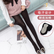 Pregnant womens stockings spring and autumn flesh color foot stockings pregnant womens pantyhose autumn leggings plus cotton sweat-absorbing socks