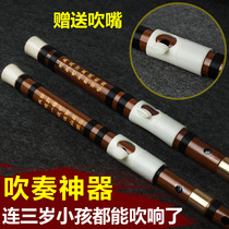 Flute musical instrument professional performance bitter bamboo flute cde tone single-inserted brass children student bamboo flute beginner zero Foundation