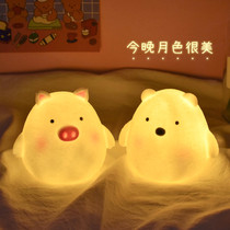 Night light ins girls bedroom soft light atmosphere ornaments bedside girl heart cute sleeping lamp dormitory bed bed