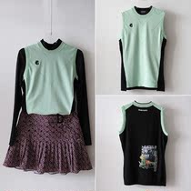 Korea pg golf outdoor sports leisure fashion warm color color sleeveless vest Joker slim knitted top