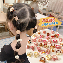 Child leather fascia cute girl baby zezhaired hair not bruised and flexible small number head rope rubber band hair ring headwear