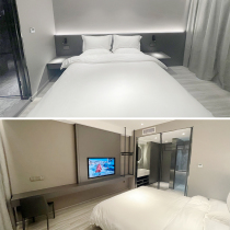Guesthouse Furnishings Apartment apartment Apartments Full Bed Lovers Themed Hotel punctuator TV frame Composition TV cabinet Customized